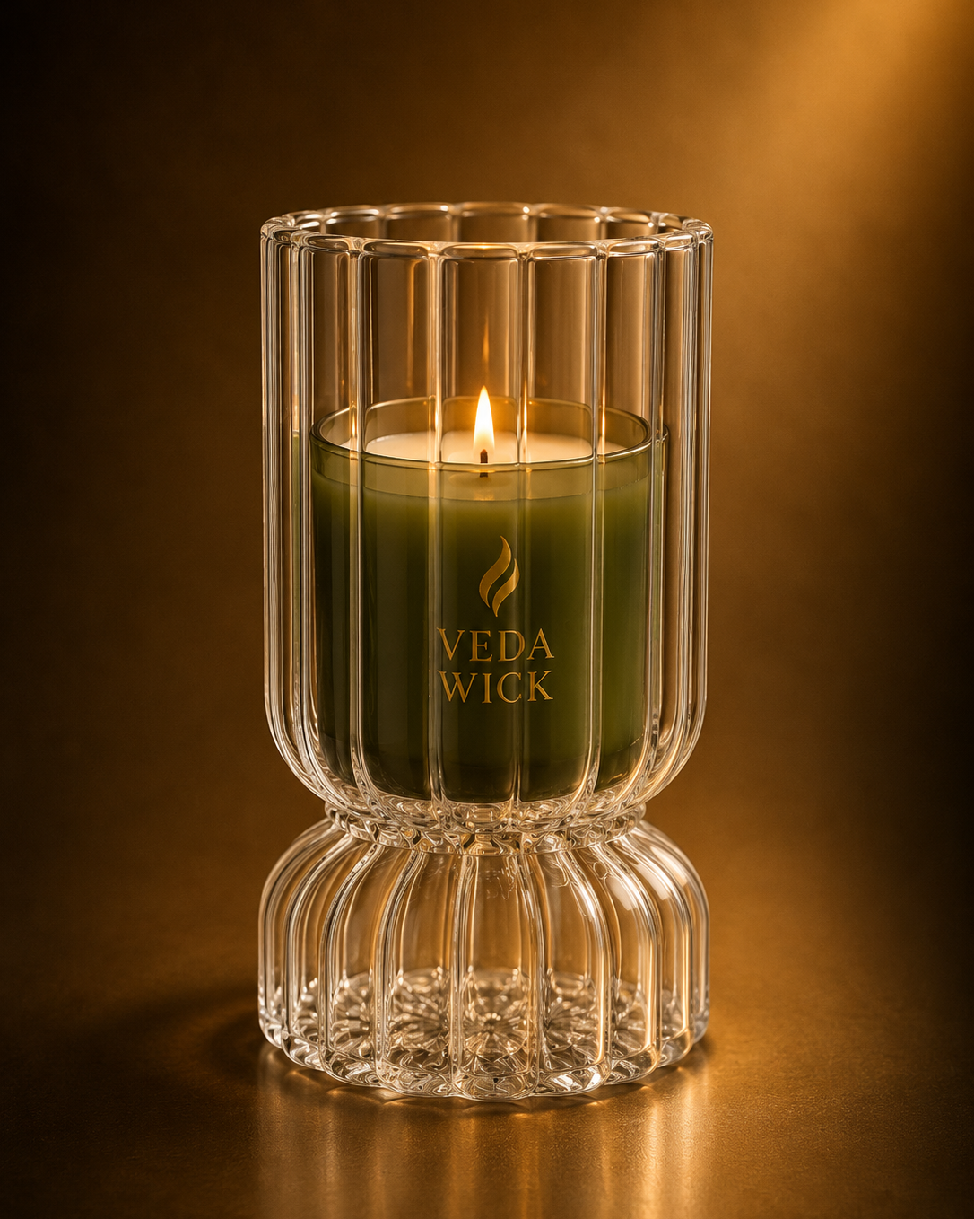 Lucentra Clear Glass Candle Holder