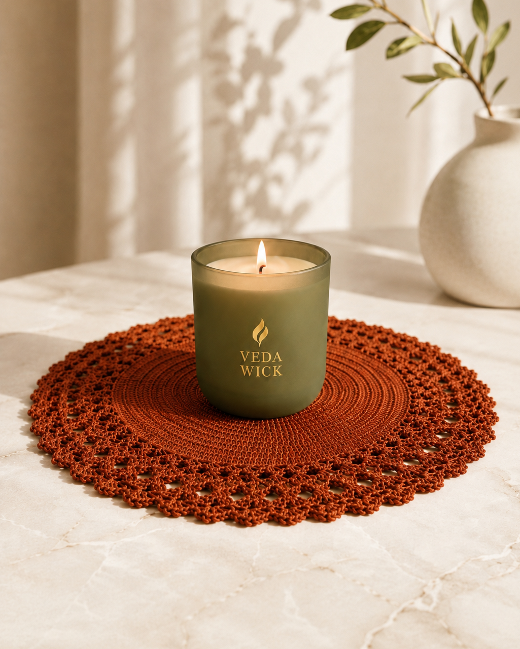 Maroon Candle Mat
