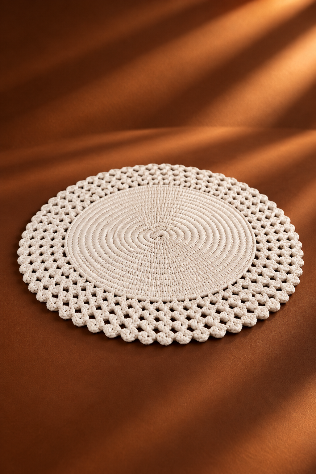White Candle Mat