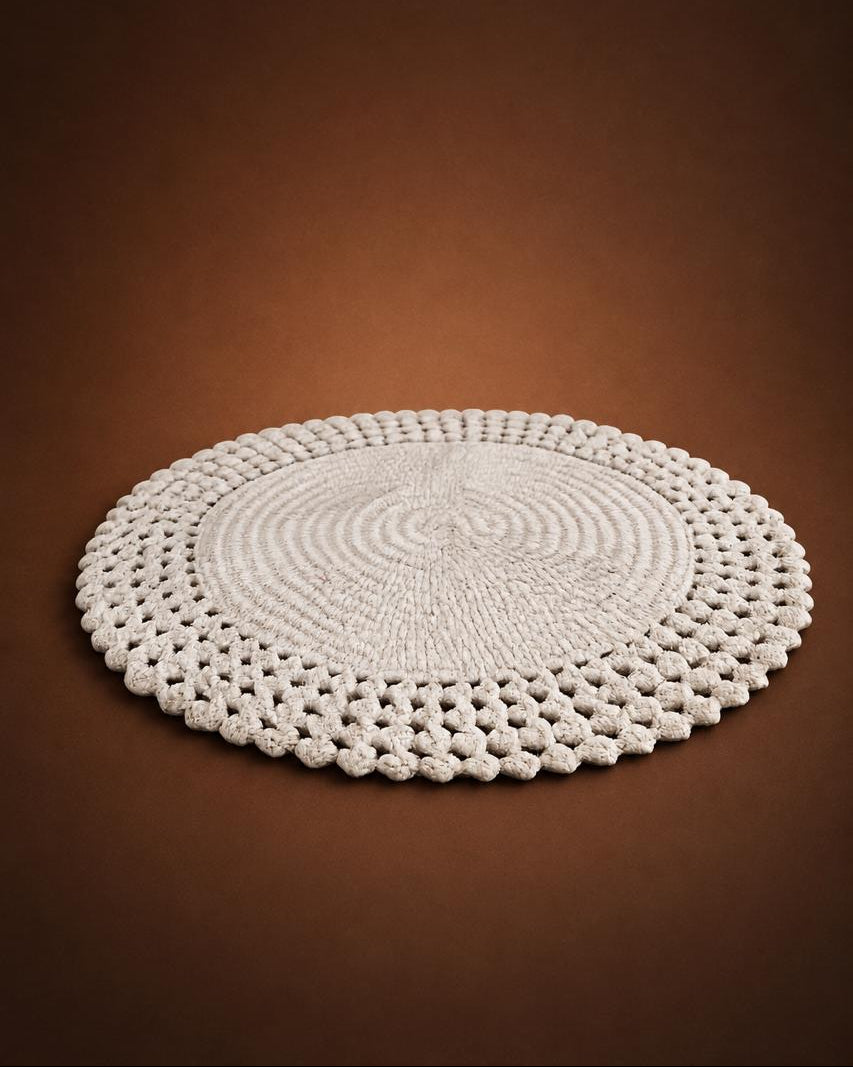 White Candle Mat